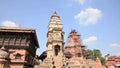 Nepal Bhaktapur Durbar Square Siddhi Vatsala Temple Slow Motion Stabilizer Forward Back World Heritage Site Kathmandu Valley