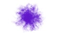 Footage. The purple smoke appears rotates and disappears on a white background.