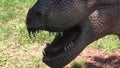 Realistic Dimetrodon dinosaur in dino park teeth