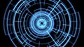 VJ Loop Circle Radial Geometric Patterns Audio Reactive M Blue Animation