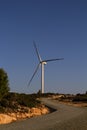 Footage of windmills farm and Aegean landscape in Sigacik / Seferihisar district of Izmir / Turkey.