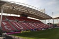 Footbal soccer stadium of FC Utrecht named nieuwe Galgenwaard from inside