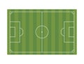 Footbal stadium. Soccer playground field. Competition textured grass. Striped stadium in green. Blank textured play ground. Sport