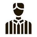 Football Arbitrator Icon Illustration