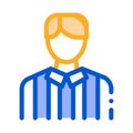 Football Arbitrator Icon Outline Illustration