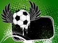 Football background with the ball, wings