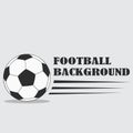 Football background with balloon in black white design