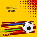 Shapes and Corner Halftone Football Vector Background