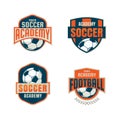 Football badge logo template collection design Royalty Free Stock Photo