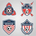 Football badge logo template collection design,soccer team,vector. Sport, icon.