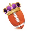 Football ball with a crown