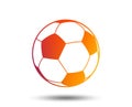 Football ball sign icon. Soccer Sport symbol. Royalty Free Stock Photo