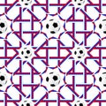 Football banner. Russian colors seamless pattern Royalty Free Stock Photo