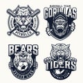 Football and baseball teams logos