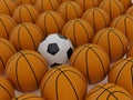 Football and basketball balls