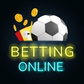 Football betting online make money vector