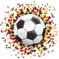 Football Black Red Yellow Confetti Germany