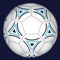 Football with Blue and Black Decorations Royalty Free Stock Photo