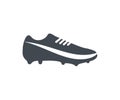 Football boots. Soccer boots or football shoes on white background logo design. Concept of sport, competition. Royalty Free Stock Photo