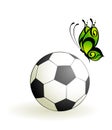 Football with butterfly