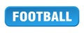 football button. football square 3d push button. Royalty Free Stock Photo