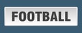 football button. football square isolated push button. Royalty Free Stock Photo