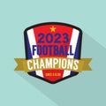 2023 Football Champions Badge Vector