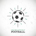 Football championship background with abstract soccer ball