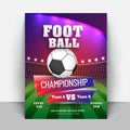 Football Championship flyer or banner designs with match details