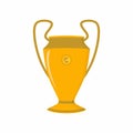 Football Championship of France, reward victory cup symbol. European champions league cup. Championship winner prize trophy symbol Royalty Free Stock Photo