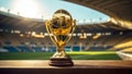 football championship gold cup at the stadium decoration sport ceremony finalist Royalty Free Stock Photo