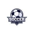 Football club badge, soccer championship , Football tournament. Vector logo template Royalty Free Stock Photo