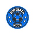 Football club circle logo isolated on white background. Royalty Free Stock Photo