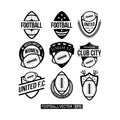 Football Club Set Logo Vector Template Design Illustration Royalty Free Stock Photo