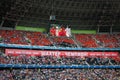 Football club Shakhtar Donetsk fans Royalty Free Stock Photo