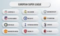 12 football clubs Arsenal, Chelsea, Liverpool, Manchester CIty, Manchester United, Tottenham, Real Madrid, Atletico, Barcelona,