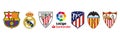 Football clubs of Spain. Barcelona, Real Madrid, Athletic, Atletico Madrid, Valencia, Sevilla, Real Zaragoza. Kyiv, Ukraine -