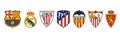 Football clubs of Spain. Top-7: Barcelona, Real Madrid, Athletic, Atletico Madrid, Valencia, Sevilla, Real Zaragoza. Kyiv, Ukraine