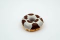 Donut in football colors on a white isolated background