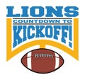 Football Countdown to Kickoff - Lions Royalty Free Stock Photo