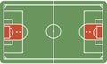 Football Court Vector Template Top View Royalty Free Stock Photo