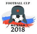 Football Cup Russia Poster Vector Illustration