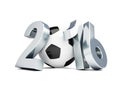 Football 2016.3d Illustrations on a white background Royalty Free Stock Photo