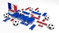 Football 2016 design with French Flag and Balls