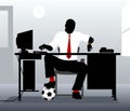 Football desk Royalty Free Stock Photo