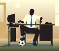 Football desk Royalty Free Stock Photo