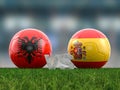 Football euro cup group B Albania vs Spain