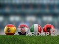 Football euro cup group B Royalty Free Stock Photo