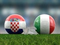 Football euro cup group B Croatia vs Italy Royalty Free Stock Photo