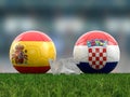 Football euro cup group B Spain vs Croatia